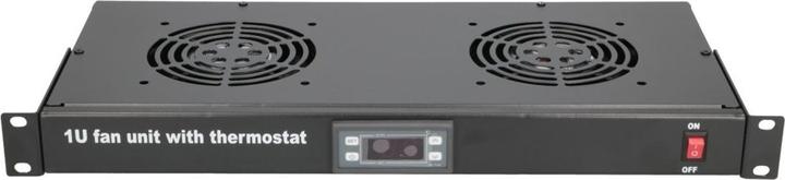 Produktbild Extralink 19/" RACK MOUNT FAN PANEL (2 FANS) WITH THERMOSTAT