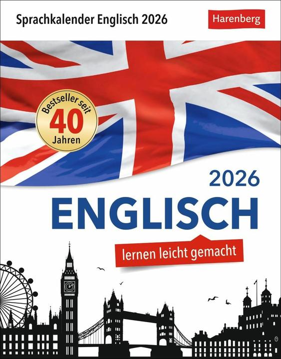 Actual product image Harenberg Englisch Sprachkalender 2026 - Englisch lernen leicht gemacht - Tagesabreisskalen (German, English)