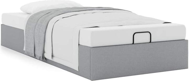 Actual product image VidaXL Ottoman bed without mattress Light grey 160x200 cm fabric (160 x 200 cm)