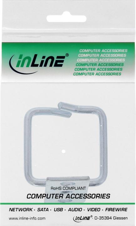Actual product image InLine ® Cable bracket, metal, galvanized, opening short side, 140x100mm