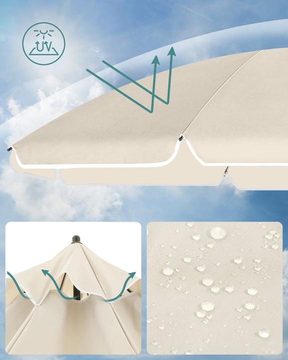 Produktbild Songmics Sonnenschirm für Strand (2 m)