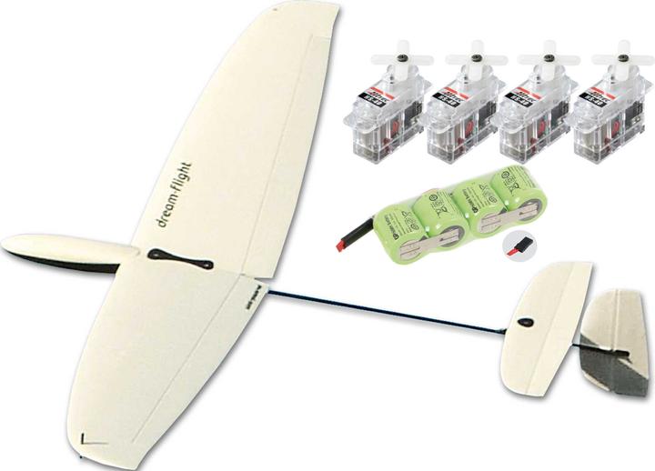 Actual product image Dream-Flight Libelle Dlg Lindinger Super-Set With Hite Servos And Receiver Battery Glider (Glider)