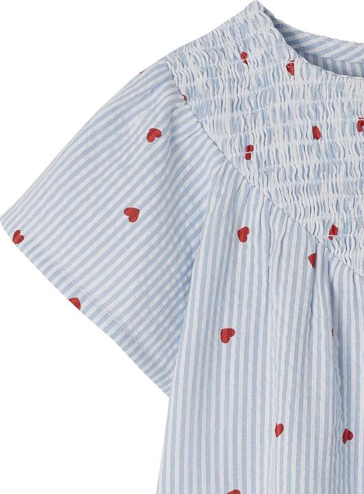 Image du produit Vertbaudet Ensemble bébé en seersucker : robe, short & serre-tête (92)
