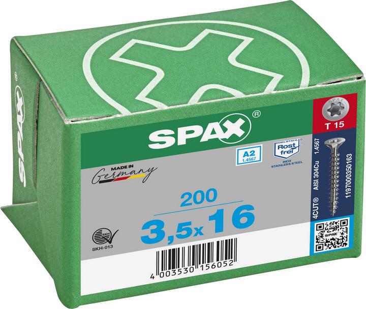 Actual product image Spax Chipboard screws A2 (200 Screws per piece)