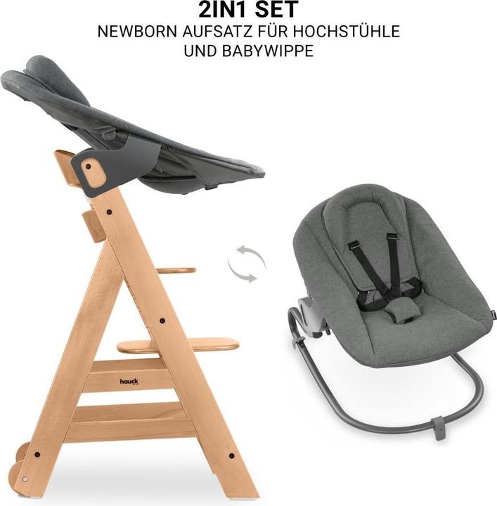 Image du produit Hauck Chaises hautes Beta Plus Natural 5-pièces Newborn Set - Chaise haute + (Chaise haute)