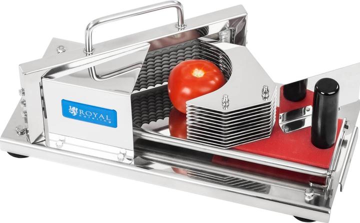 Produktbild Royal Catering Tomatenschneider Edelstahl 10 Klingen 5 5 mm Gastro Gemüseschneider Profi