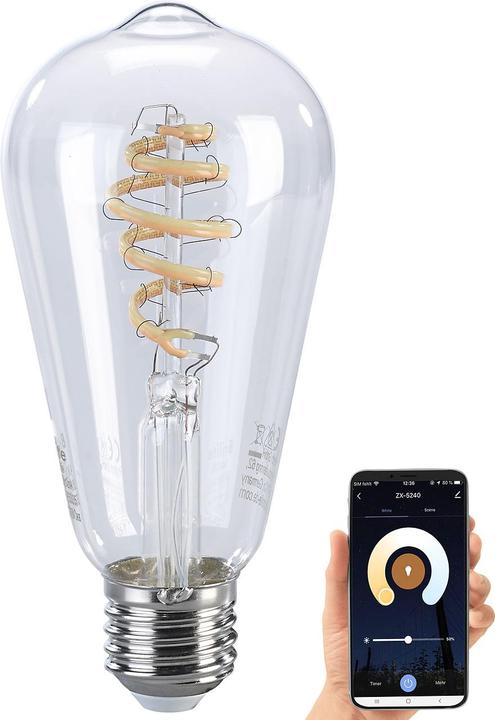 Immagine prodotto Luminea Set di 2 lampade a filamento LED E27 (E27, 4.50 W, 300 lm, 2 x, G)