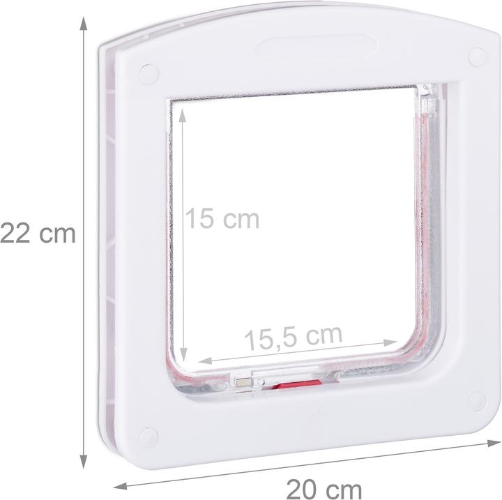 Actual product image Relaxdays 4 Way Pet Door (Manual cat flap)