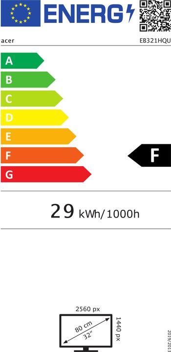 Energie-Label Acer EB321HQUC (2560 x 1440 Pixel, 31.50")