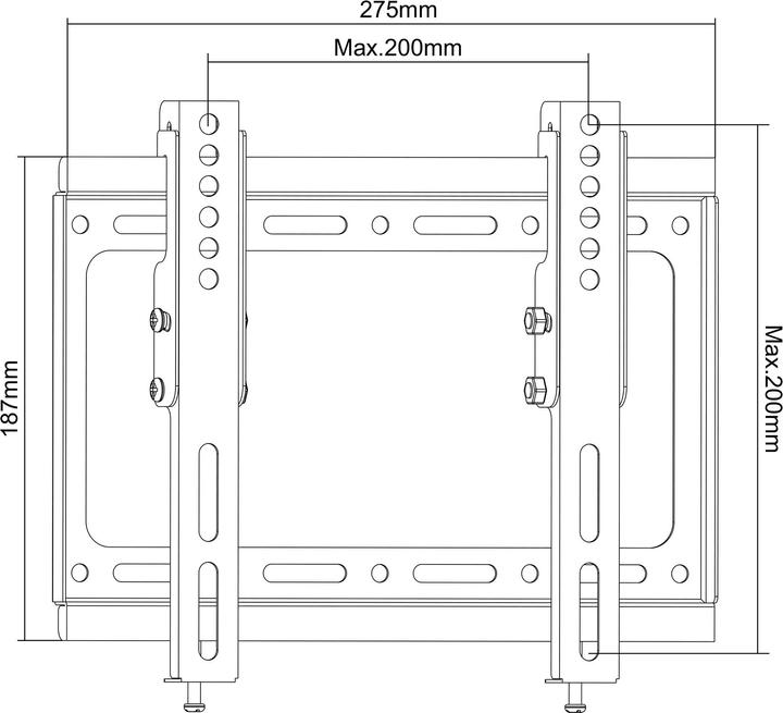 Actual product image Montiss Uchwyt TV Olimp MT013 13-42" (Wall, 42", 35 kg)