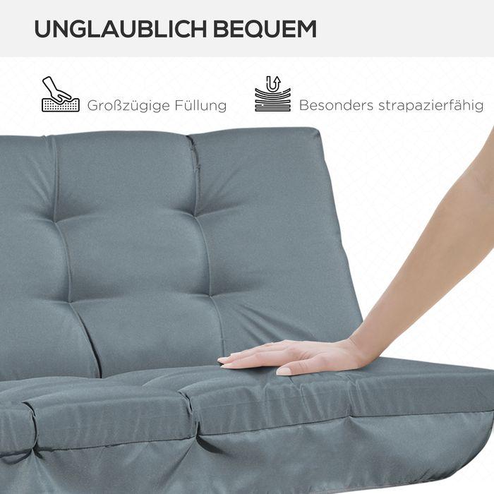 Produktbild Swisshandel24 Auflagen-Set für Hollywoodschaukel 170 cm Dunkelgrau (170 x 100 x 8 cm)