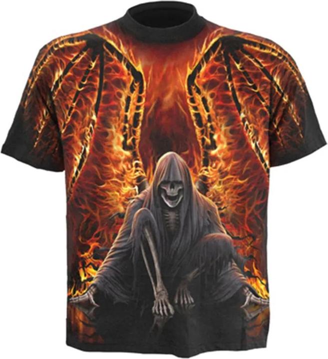 Immagine prodotto Spiral Flaming Death Maglietta Maniche Corte Adulto Unisex (M)