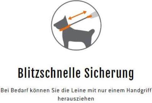 Produktbild WowWow Halsband mit integrierter Auszugsleine Rot M (M, Hund, Allgemein)