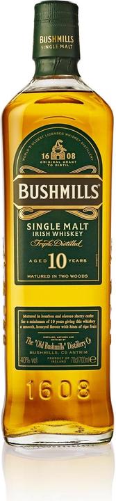 Image du produit Bushmills Aged 10 Years Single Malt Irish Whisky avec étui (Single Malt, Whisky irlandais, 1 x 70 cl)