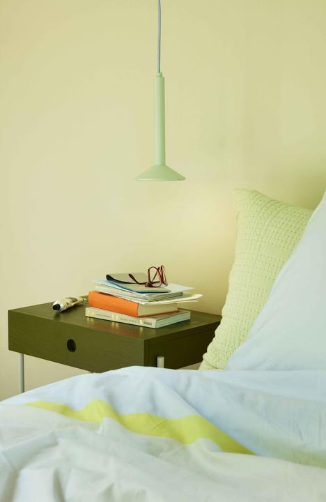 Actual product image Hübsch Noir Bedside Table Green/Off white