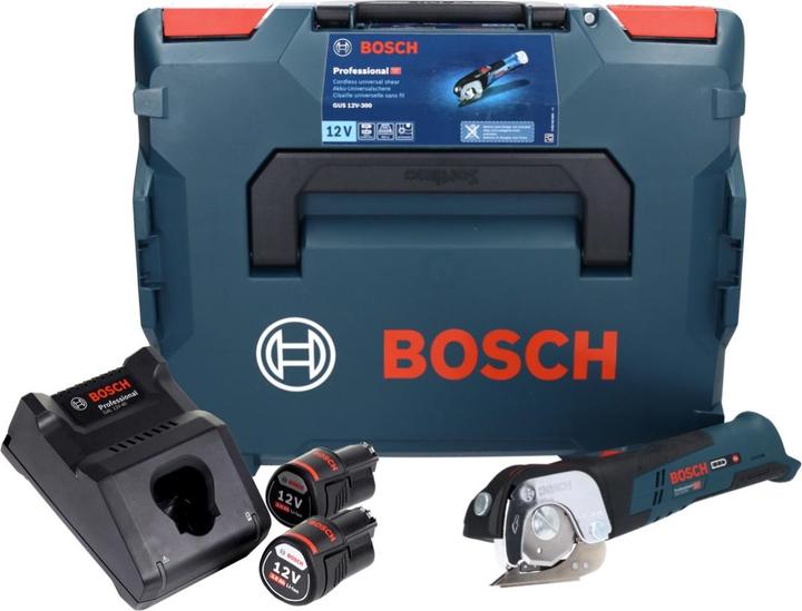 Immagine prodotto Bosch Professional Bosch GUS 12V-300 Professional Cesoia universale a batteria in valigetta L-Boxx + 2x Batterie GBA 12