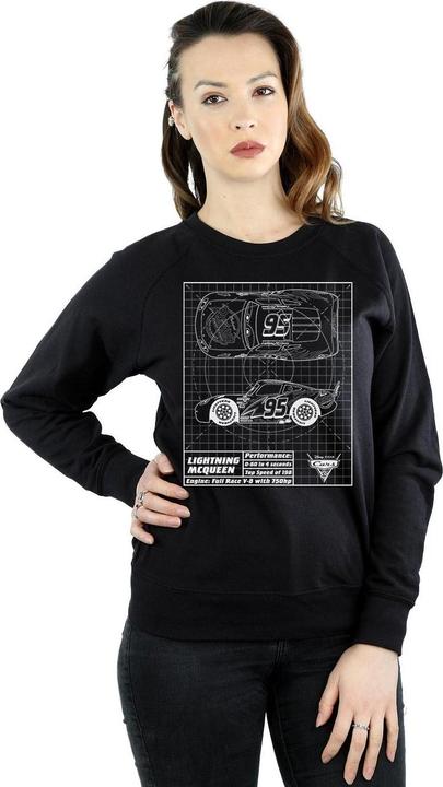 Immagine prodotto Disney Cars Lightning McQueen Blueprint Felpa Donna (S)