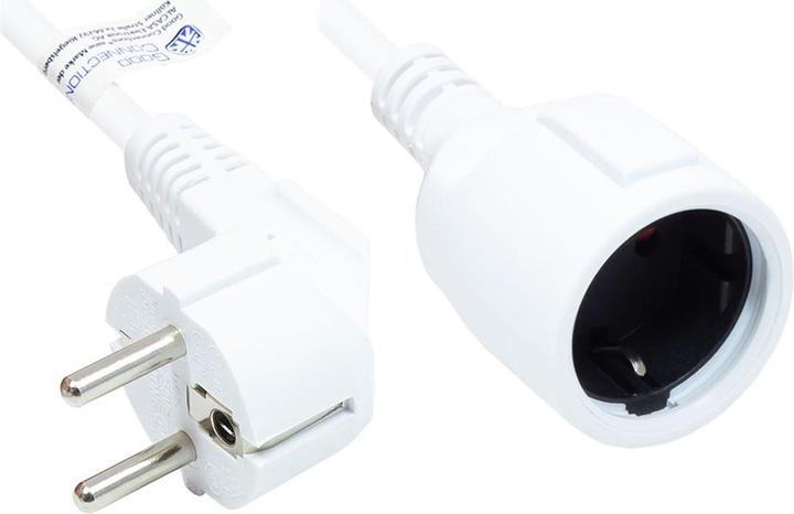 Actual product image Good Connections Extension earthing contact plug type E+F (CEE 7/7, angled) to socket type F (CEE 7/3, straight), w (3 m)