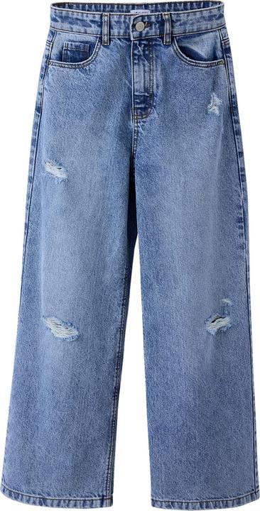 Actual product image Jonen Girls' loose-fit jeans with used effect (128)