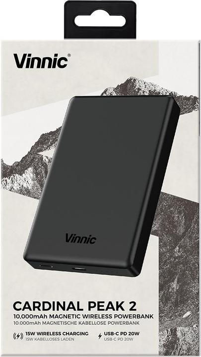 Produktbild Vinnic Cardinal Peak 2 Magnetic Powerbank (100000 mAh, 15 W, 15 Wh)