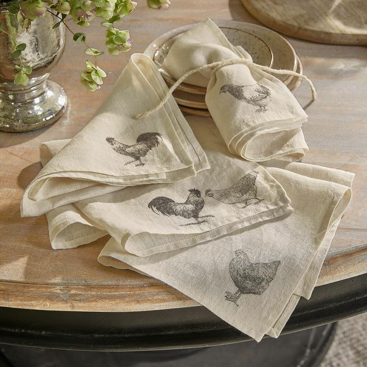 Produktbild Loberon Serviette 4er Set Walorine creme (4 x, 40 x 40 cm)