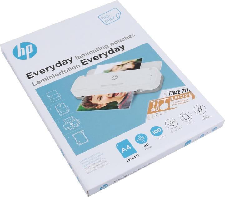 Actual product image HP Laminating film Everyday A4, 80 µm, 100 pieces, glossy (A4, 100 Piece, 80 µm)