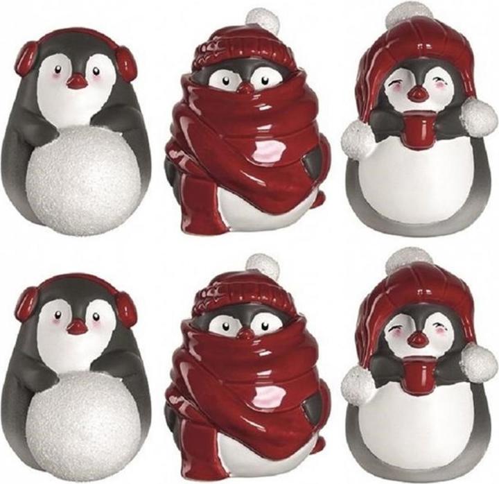 Produktbild Leonardo Weihnachtsfigur Pinguin Caldo Aufsteller, 14.5 cm, 6 Stück