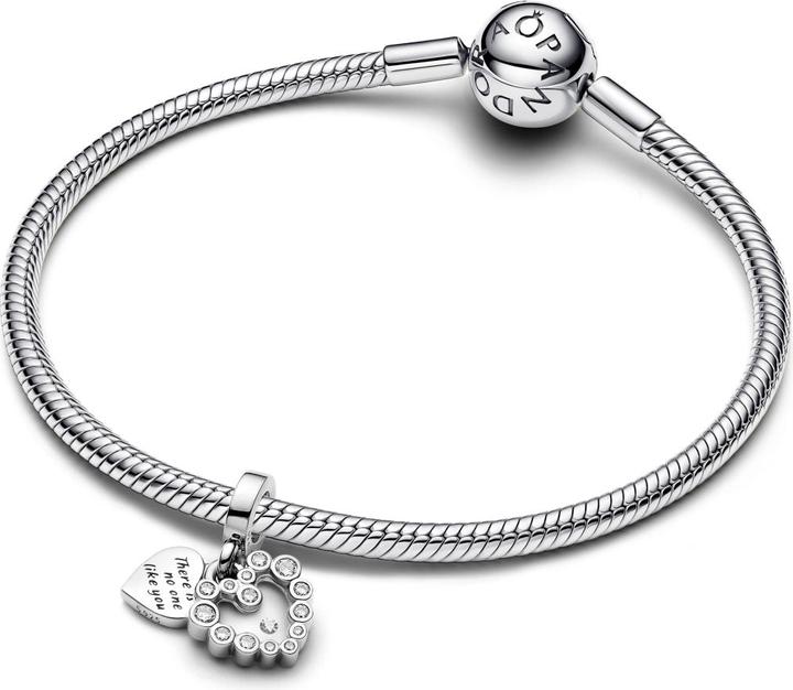 Produktbild Pandora Doppelter Anhänger mit glitzerndem Herz (Silber 925)