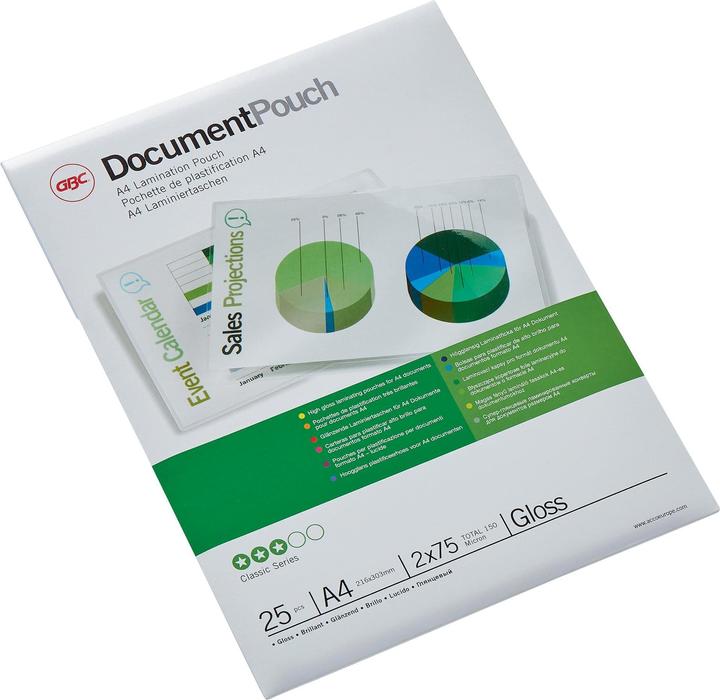 Actual product image GBC Laminating pouch (A4, 25 Piece, 75 µm)