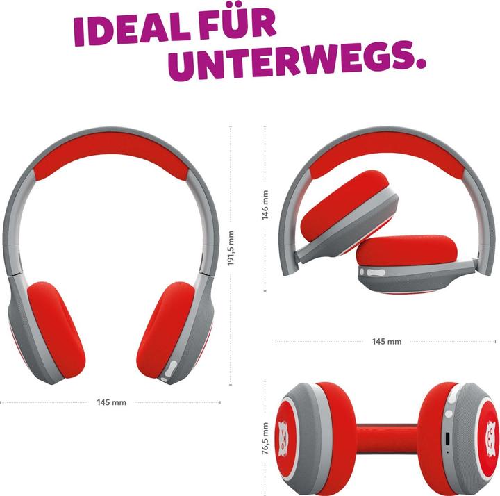 Immagine prodotto Tigermedia Cuffie per bambini tigerbuddies - Happy Red Edizione Svizzera (Tedesco, Francese, Italiano, Inglese)