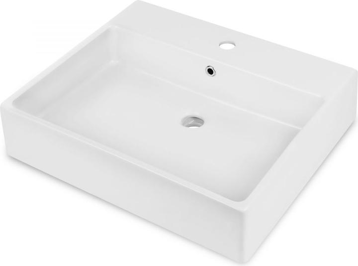 Productafbeelding Deante Keramisch werkblad/wastafel met ruimte voor een kraan - 60x50 cm (500 mm, 600 mm)