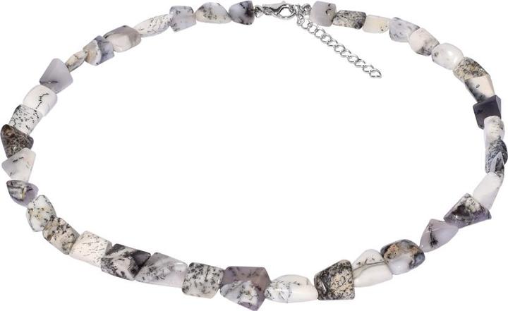 Produktbild Xen Dendrit Opal - Collier Trommelstein 48 + 5 cm 925 Silber (925 Sterling Silber, 48 cm)