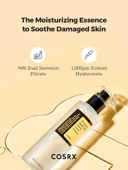 Image du produit Cosrx Essence de puissance de l'escargot 96 mucine (100 ml, Crème 24h)