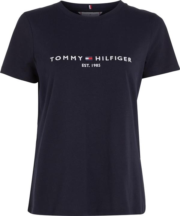 Produktbild Tommy Hilfiger Damen T-Shirt Heritage Hilfiger C-Nk Reg Tee mit Rundhalsausschnitt, Blau (Desert Sky (XS)