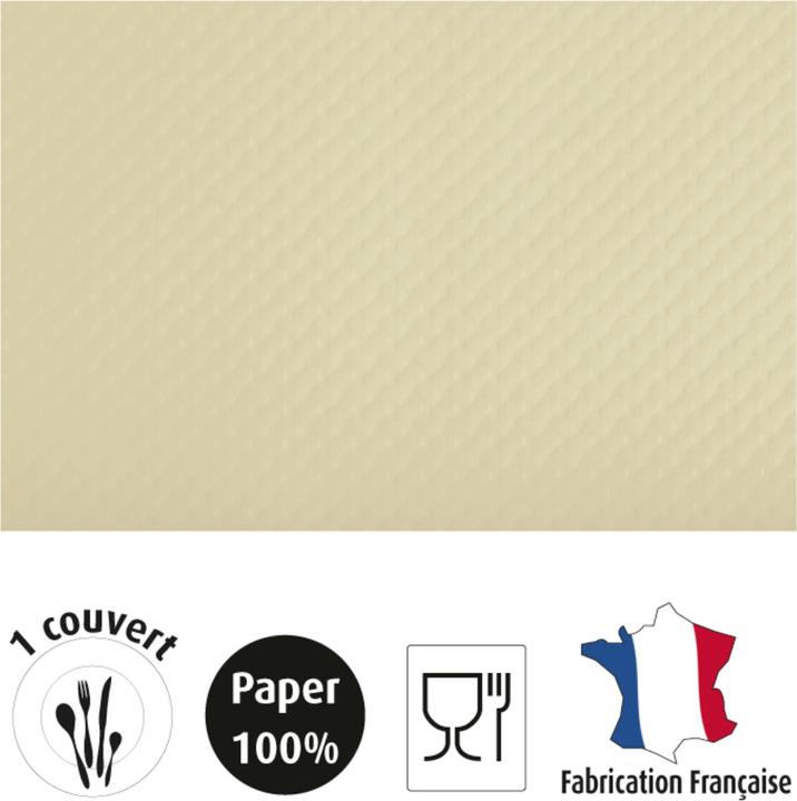 Produktbild PROnappe Restposten: Einweg-Tischset, 400 x 300 mm, elfenbein (4 x, 30 x 40 cm)