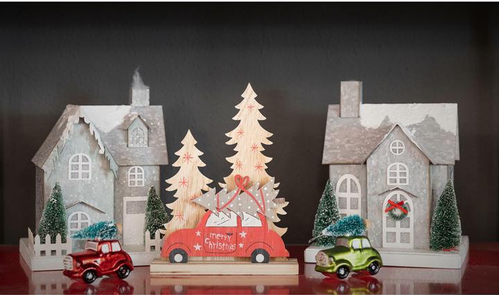 Produktbild GuGus LED XMAS Haus aus Karton mit 1 LED Farbe: Grau Grösse: 16x20x25cm Warm weisses Licht