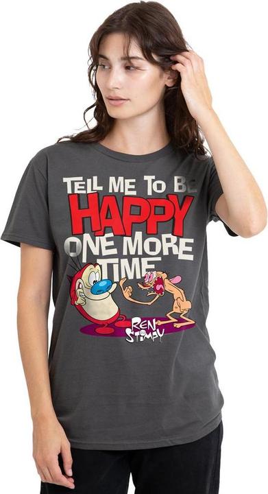Image du produit Ren & Stimpy - T-shirt TELL ME TO BE HAPPY - Adulte (M)