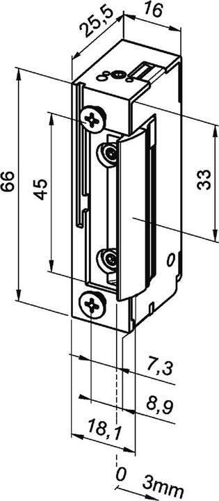 Image du produit effeff Gâche électrique 118 F FaFix avec loquet à rayon (Intérieur)