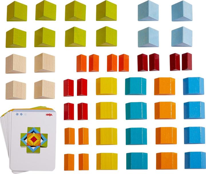 Produktbild Haba 3D-Legespiel Würfelmosaik (Deutsch, Italienisch, Französisch, Englisch)