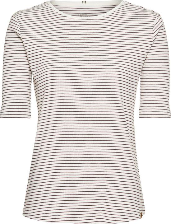 Camel Active Gestreiftes Rundhals T-Shirt aus reiner Baumwolle