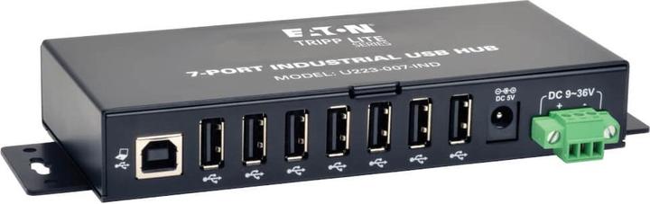 Produktbild Eaton 7-Port Industrial-Grade USB 2.0 Hub 15kV ESD Immunity Metal Housing Mountable (USB-B, 7 Ports)