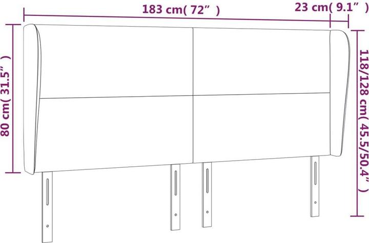 Actual product image VidaXL Chandler (183 x 23 x 128 cm)