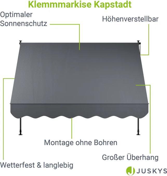 Produktbild Juskys Klemmmarkise Kapstadt (2.50 m)