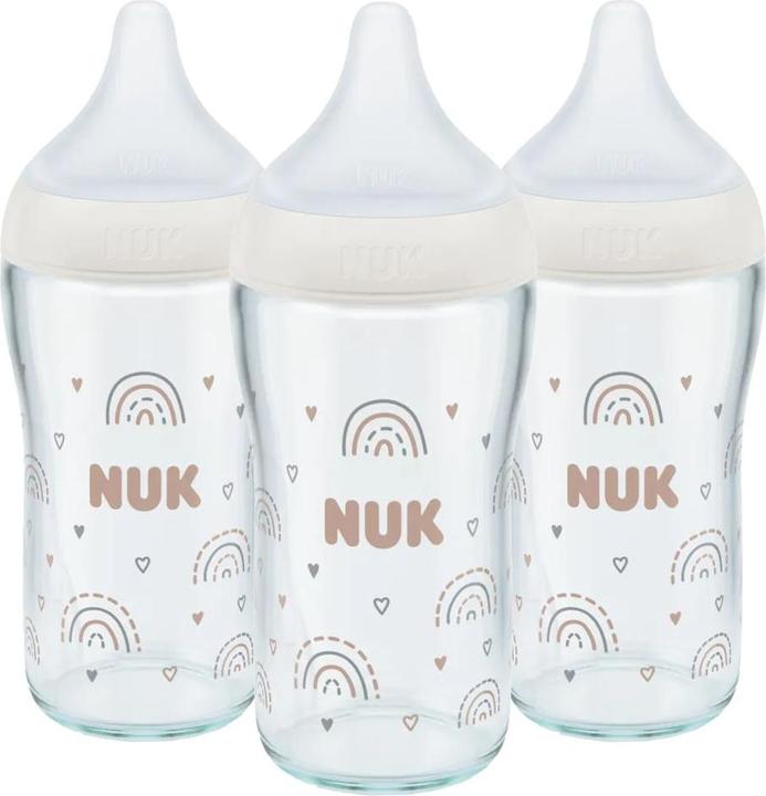 Actual product image NUK Babyflaschen Glas-Flasche 3er Pack Perfect Match 230 ml (230 ml)