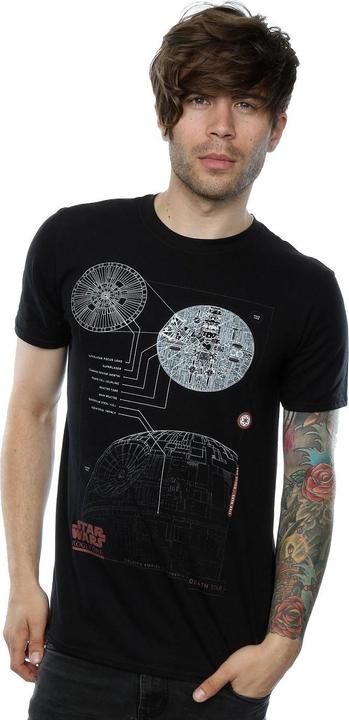 Immagine prodotto Star Wars Maglietta in cotone con i piani della Morte Nera (XL)