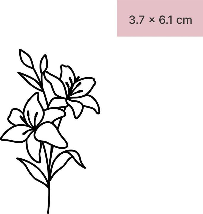 Image du produit minink Tatouage temporaire - Lys avec des feuilles