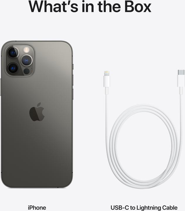 Image du produit Apple iPhone 12 Pro (128 Go, Graphite, 6.10", SIM + eSIM, 12 Mpx, 5G)