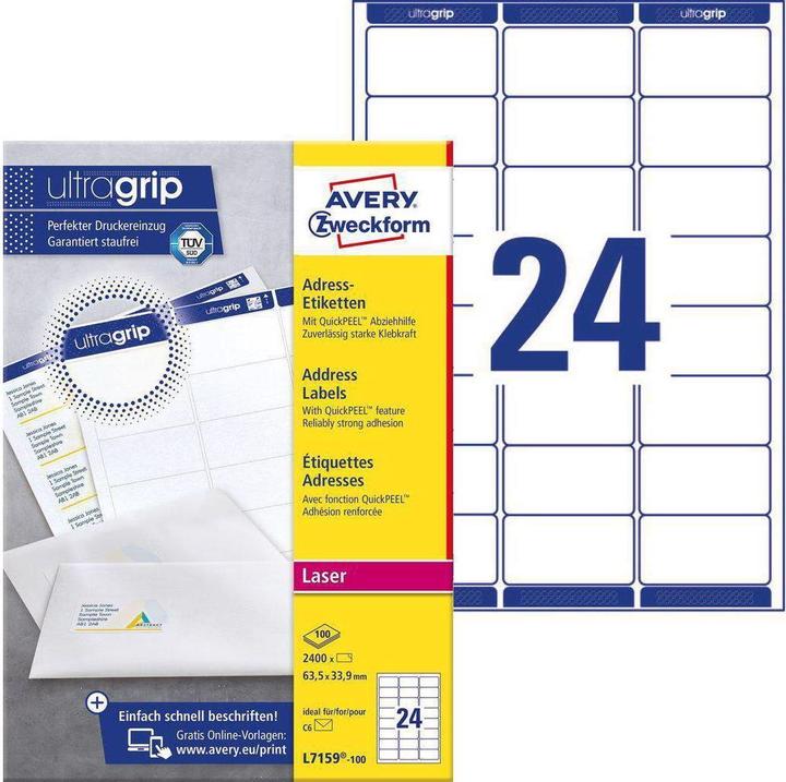Produktbild Avery Adressetiketten