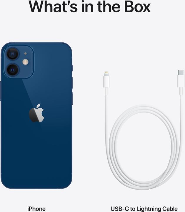 Image du produit Apple iPhone 12 mini (128 Go, Bleu, 5.40", SIM + eSIM, 12 Mpx, 5G)