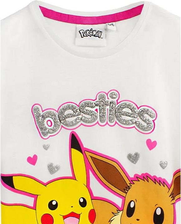 Actual product image Pokémon Girls Besties Pikachu & Eevee Frill Long Pyjama Set (116)